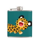 Flasques Cute Cartoon Facétieux Léopard Hip Flask (Devant)