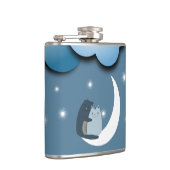 Flasques Cute Cats Cuddling on the Moon Art (Droite)