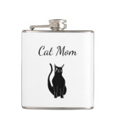 Flasques Cute Chat Maman Winking Black Blanc Kitty Cartoon (Devant)