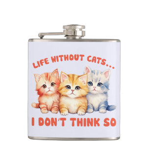 Flasques Cute Chatons Colorés - Vie Sans Chats?