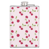 Flasques Cute Cherry Coquette Pink Custom Monogram (Dos)