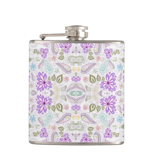 Flasques Cute colorful pastel paisley patterns (Devant)