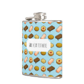 Flasques Cute Cookies Add Your Own Text Pixel Art Pattern (Gauche)