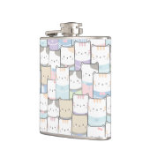 Flasques Cute Doodle Kitten Visages Motif (Gauche)