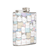 Flasques Cute Doodle Kitten Visages Motif (Droite)