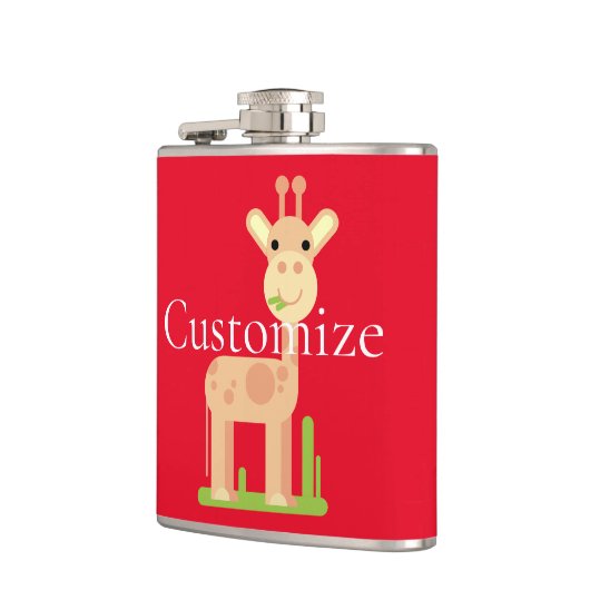 Flasques Cute Giraffe Munching Thunder_Cove (Gauche)