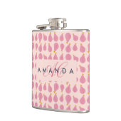 Flasques Cute Girly Feminine Pear Monogramme Cadeaux Initia (Gauche)