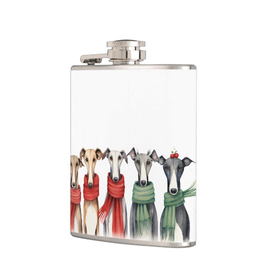 Flasques Cute Greyhounds et Whippets | Chiens en Écharpes (Gauche)