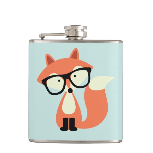 Flasques Cute Hipster Red Fox (Devant)