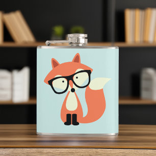 Flasques Cute Hipster Red Fox