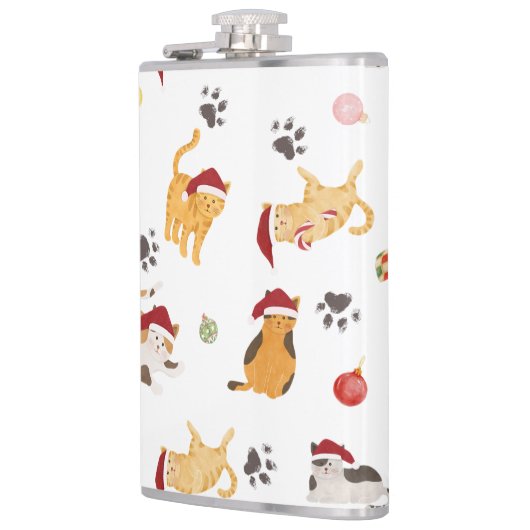 Flasques Cute Holiday Cat Pattern (Gauche)