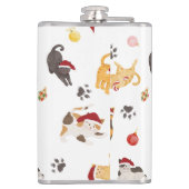 Flasques Cute Holiday Cat Pattern (Dos)