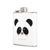 Flasques Cute Kawaii Panda| Ajouter votre nom (Gauche)