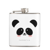 Flasques Cute Kawaii Panda| Ajouter votre nom (Devant)