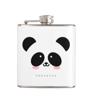 Flasques Cute Kawaii Panda Ajouter votre nom