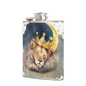 Flasques Cute king Lion Sleeping On The Moon (Gauche)