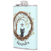 Flasques Cute Kitten noir regarder une étoile (Gauche)