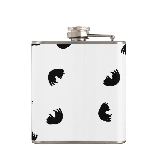 Flasques CUTE Motif de chat noir et blanc (Dos)