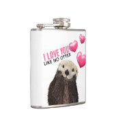 Flasques Cute Otter avec Coeurs roses Vous aimez jouer (Droite)