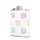 Flasques Cute Pastel Kitty Façades rose bleu vert jaune (Gauche)