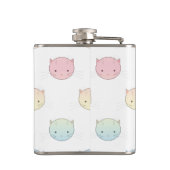 Flasques Cute Pastel Kitty Façades rose bleu vert jaune (Dos)