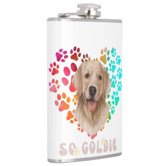 Flasques Cute paw Coeur doré Chien Chien Chien Chien Chien  (Droite)