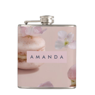 Flasques Cute personnalisée Pastel Macaron Fleur aux amande