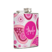 Flasques Cute Pink Paisley Personalised (Droite)