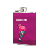 Flasques Cute Punk Rock Zombie Girl Illustré (Gauche)