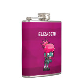 Flasques Cute Punk Rock Zombie Girl Illustré (Droite)