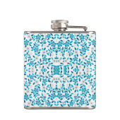 Flasques Cute white blue seamless spring flowers patterns (Dos)