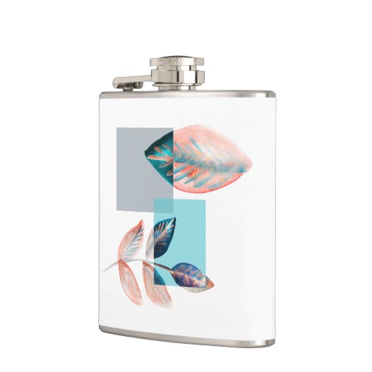 Flasques Cyan Red Leaf (Gauche)