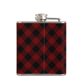 Flasques Dabbing Red Plaid Santa Claus | Fun Rustic Buffalo (Dos)