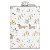 Flasques Dachshund Lover Weiner Chien Saucisse Chien Fleur (Dos)