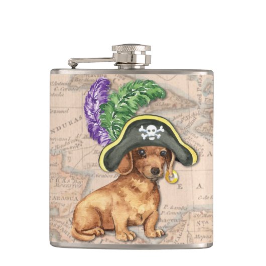Flasques Dachshund Pirate (Devant)