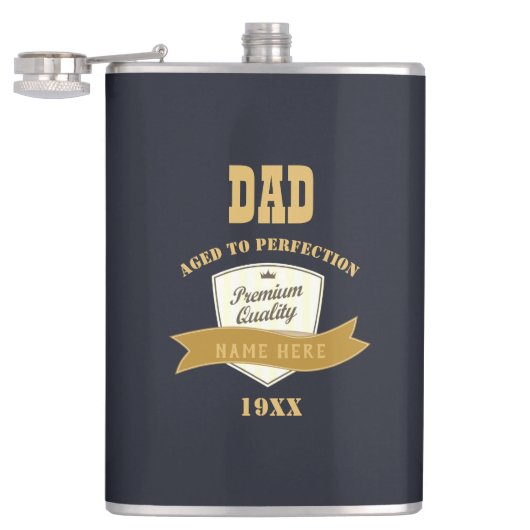 Flasques DAD - Année De Naissance Cadeau - Âgé À La Perfect (Ouvert)