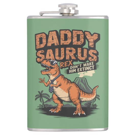 Flasques Daddysaurus Rex - Légende préhistorique Cool (Devant)