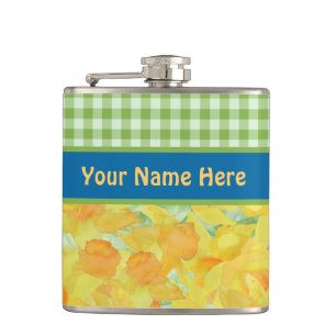 Flasques Daffodiques Personnalisées, Vérifier En vichy Flac