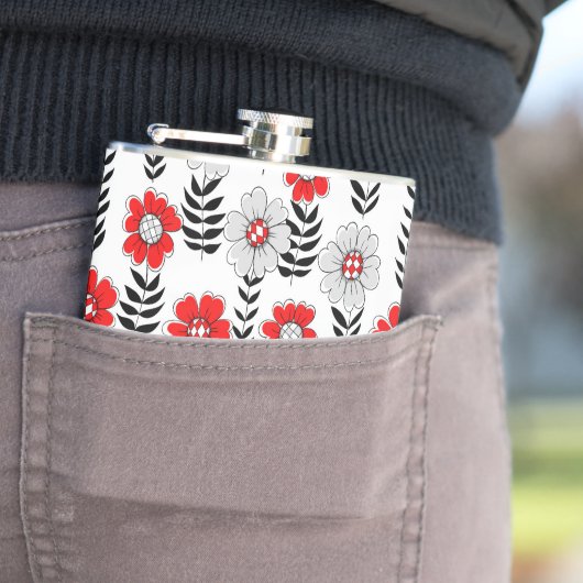 Flasques Daisy dooda en rouge et noir (En situation)