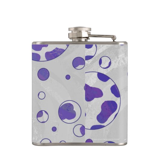 Flasques Dalmatien Violet et Blanc à pois (Dos)