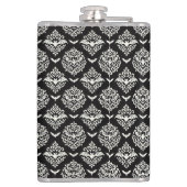 Flasques Damas de chaume noir et blanc (Dos)