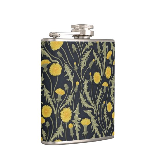 Flasques Dandelions, vert, jaune et noir (Droite)