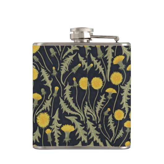 Flasques Dandelions, vert, jaune et noir (Dos)