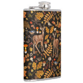 Flasques Dans les bois / Cerf d'automne sur noir (Droite)