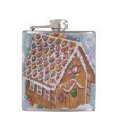 FLASQUES DANS L'ESPRIT NOËL GINGERBREAD CANDY HOUSE (Devant)