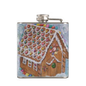 FLASQUES DANS L'ESPRIT NOËL GINGERBREAD CANDY HOUSE (Dos)