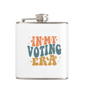 Flasques Dans Mon Ère De Vote Retro Wavy