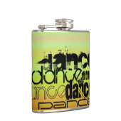 Flasques Danse ; Vert, orange et jaune vif (Droite)