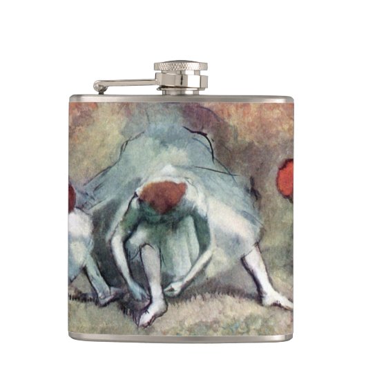 Flasques Danseurs lacant leurs chaussures par Edgar Degas (Devant)