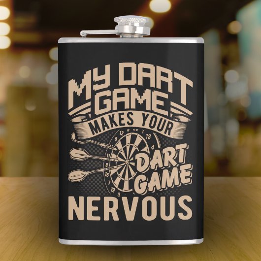 Flasques Dart Game Flex Vinyl Wrapped Flask 8 oz.